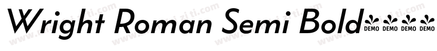 Wright Roman Semi Bold字体转换